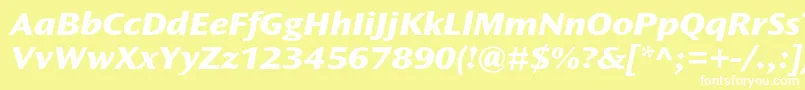 OceansansstdXboldextita Font – White Fonts on Yellow Background