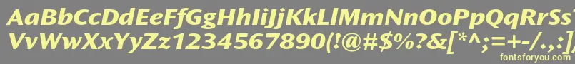 OceansansstdXboldextita Font – Yellow Fonts on Gray Background