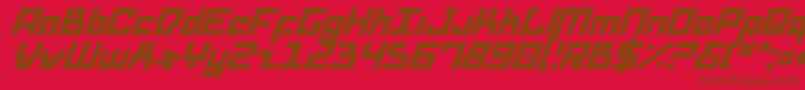 Police DridHerderSolidItalic – polices brunes sur fond rouge
