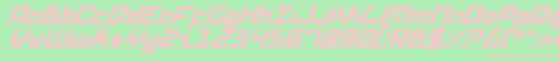 DridHerderSolidItalic Font – Pink Fonts on Green Background