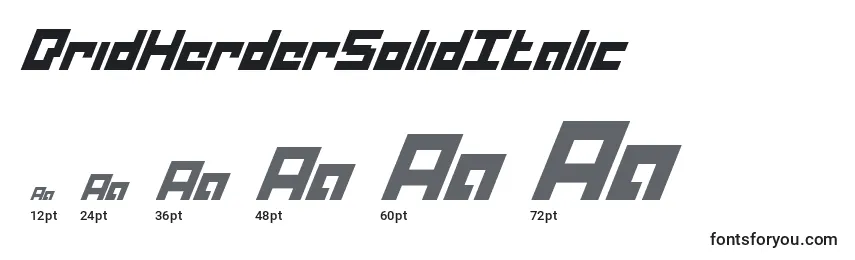 DridHerderSolidItalic Font Sizes