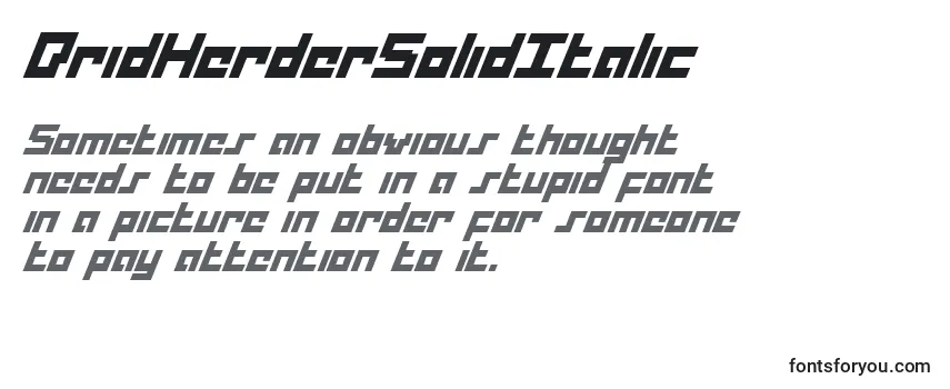 DridHerderSolidItalic Font