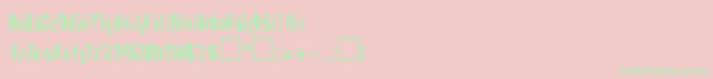 MaceoRegular-Schriftart – Grüne Schriften auf rosa Hintergrund