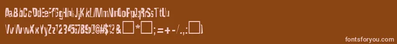 MaceoRegular-Schriftart – Rosa Schriften auf braunem Hintergrund