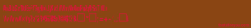 MaceoRegular Font – Red Fonts on Brown Background