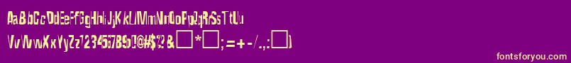 Шрифт MaceoRegular – жёлтые шрифты на фиолетовом фоне