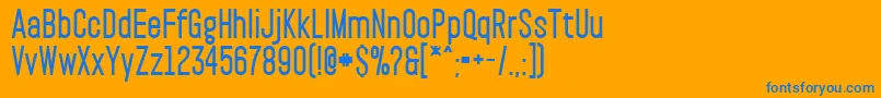 Шрифт PaktExtrabold – синие шрифты на оранжевом фоне