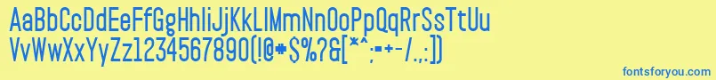 PaktExtrabold Font – Blue Fonts on Yellow Background