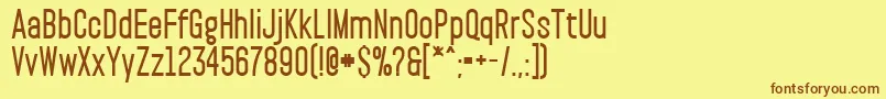 PaktExtrabold Font – Brown Fonts on Yellow Background