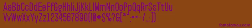 フォントPaktExtrabold – 紫色のフォント、茶色の背景