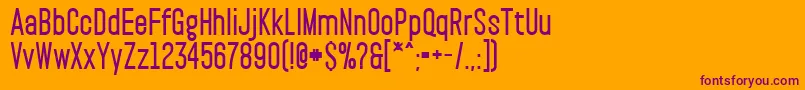 PaktExtrabold Font – Purple Fonts on Orange Background