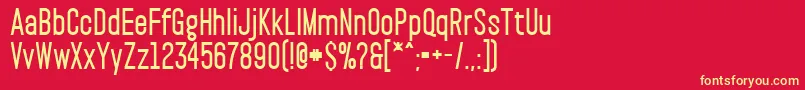 PaktExtrabold Font – Yellow Fonts on Red Background