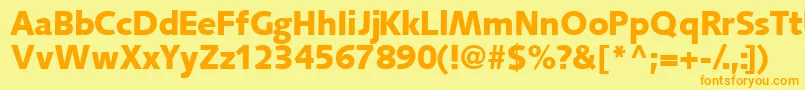 Facileblackssk Font – Orange Fonts on Yellow Background