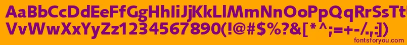 Facileblackssk Font – Purple Fonts on Orange Background