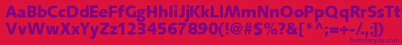 Facileblackssk Font – Purple Fonts on Red Background