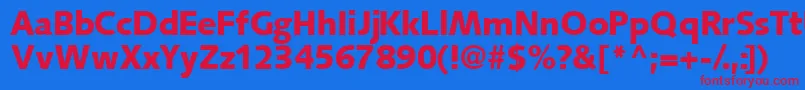 Facileblackssk-fontti – punaiset fontit sinisellä taustalla