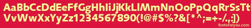 Facileblackssk Font – Yellow Fonts on Red Background