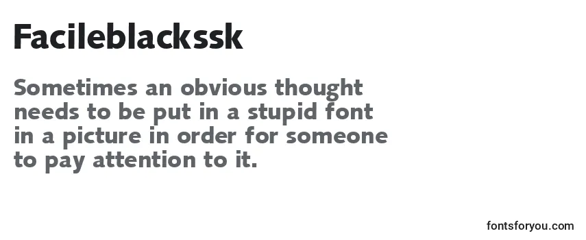 Шрифт Facileblackssk