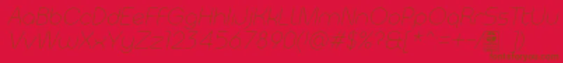 MeltixLightItalicDemo Font – Brown Fonts on Red Background