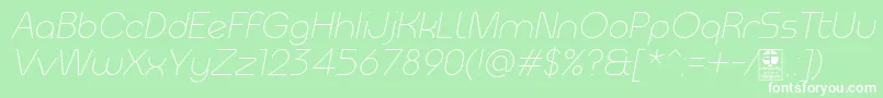 MeltixLightItalicDemo Font – White Fonts on Green Background