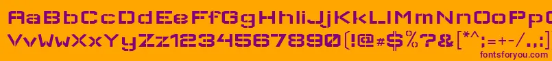 WallpoetRegular Font – Purple Fonts on Orange Background