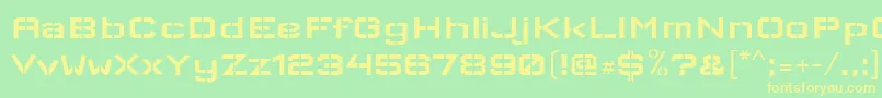 WallpoetRegular Font – Yellow Fonts on Green Background