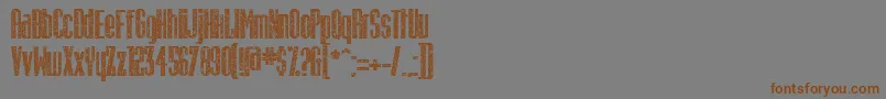 OsteoCorroded-Schriftart – Braune Schriften auf grauem Hintergrund