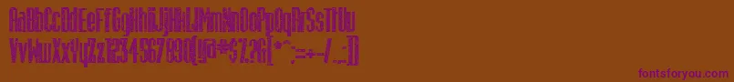 OsteoCorroded Font – Purple Fonts on Brown Background