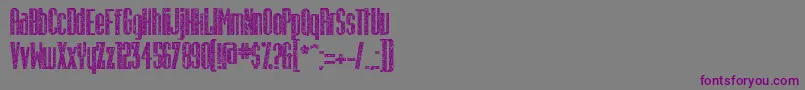 OsteoCorroded-Schriftart – Violette Schriften auf grauem Hintergrund