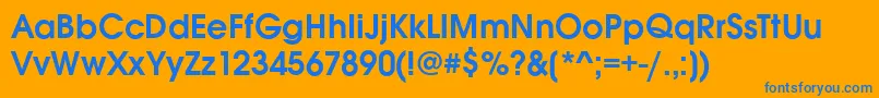 AvignonDemi Font – Blue Fonts on Orange Background