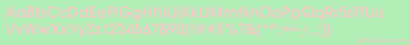 AvignonDemi Font – Pink Fonts on Green Background