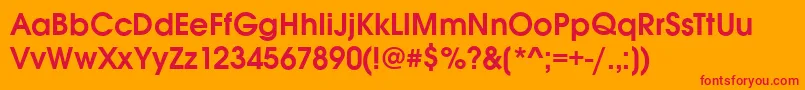 AvignonDemi Font – Red Fonts on Orange Background