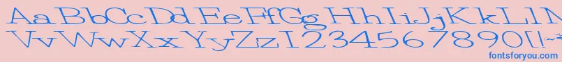 Eggbeater86RegularTtext-Schriftart – Blaue Schriften auf rosa Hintergrund