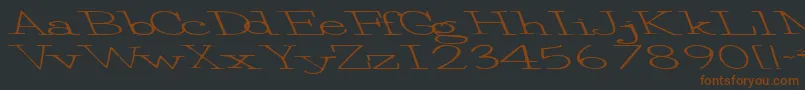 Fonte Eggbeater86RegularTtext – fontes marrons em um fundo preto