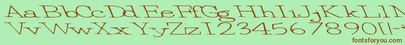 Eggbeater86RegularTtext Font – Brown Fonts on Green Background