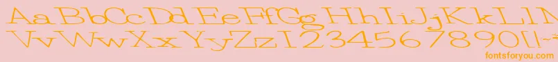 Eggbeater86RegularTtext Font – Orange Fonts on Pink Background