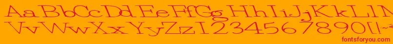 Eggbeater86RegularTtext Font – Red Fonts on Orange Background