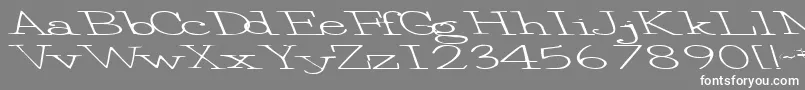 Eggbeater86RegularTtext Font – White Fonts on Gray Background