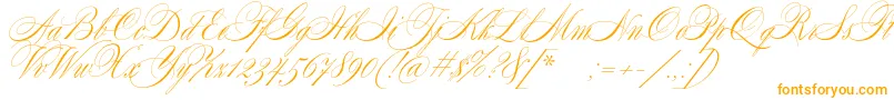 fuente SplendidScript – Fuentes Naranjas Sobre Fondo Blanco