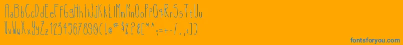 Olivesfont Font – Blue Fonts on Orange Background