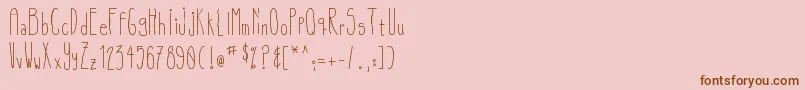Olivesfont Font – Brown Fonts on Pink Background
