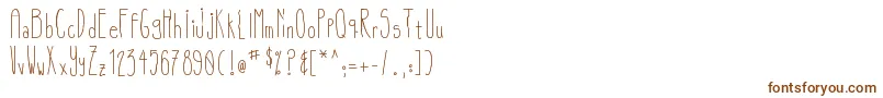 Olivesfont-fontti – ruskeat fontit valkoisella taustalla