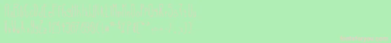 Olivesfont-fontti – vaaleanpunaiset fontit vihreällä taustalla