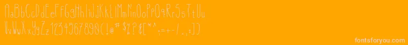 Olivesfont-fontti – vaaleanpunaiset fontit oranssilla taustalla