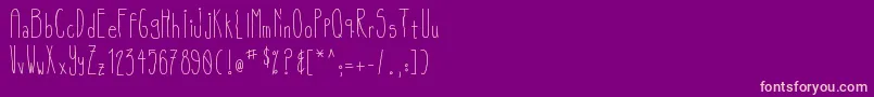 Olivesfont Font – Pink Fonts on Purple Background