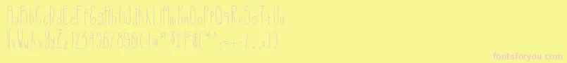 Шрифт Olivesfont – розовые шрифты на жёлтом фоне