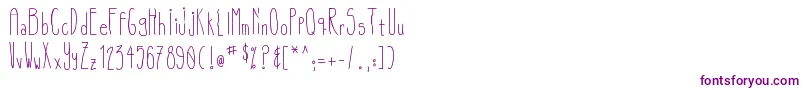 Olivesfont-fontti – violetit fontit valkoisella taustalla