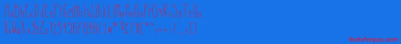 Olivesfont Font – Red Fonts on Blue Background