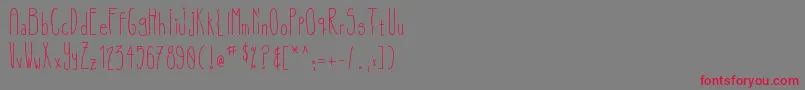 Olivesfont Font – Red Fonts on Gray Background