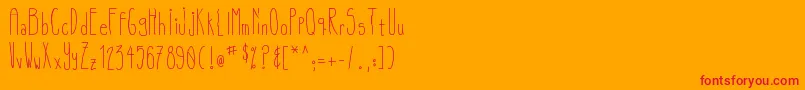 Olivesfont Font – Red Fonts on Orange Background